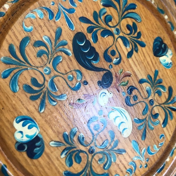 Hand Painted Wooden Decorative Plate - Picture 6 of 11